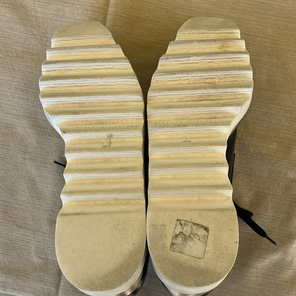 Stella McCartney platform Oxford shoes Black. Womens 39 1/2/ 9. Lightly worn. - Picture 6 of 8
